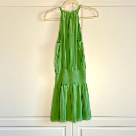 NWT Ramy Brook Alexa Smocked Mini Dress in light green. Size S - Picture 6 of 11